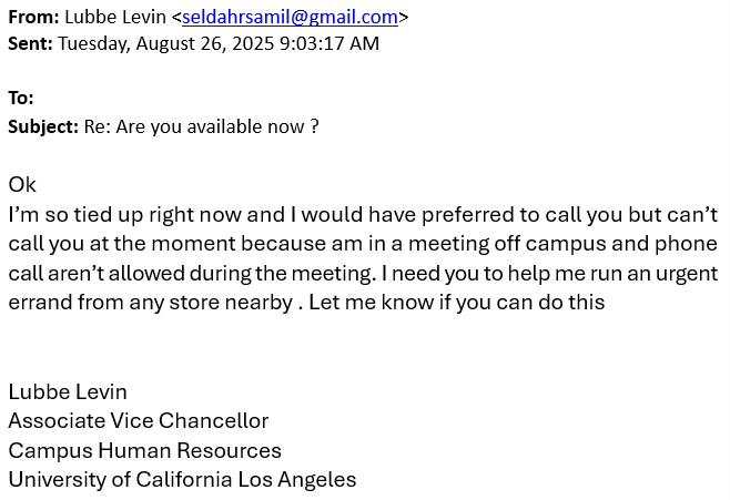 Impersonation phish 2