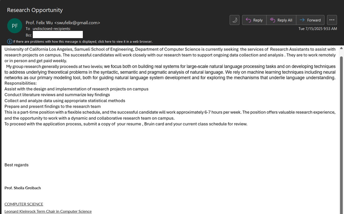 Research Opportunity