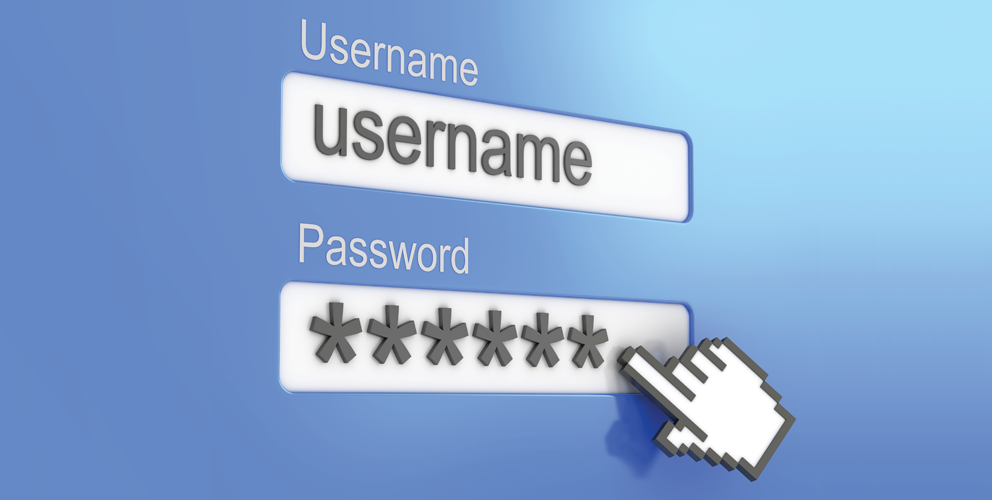 image of a username and password field