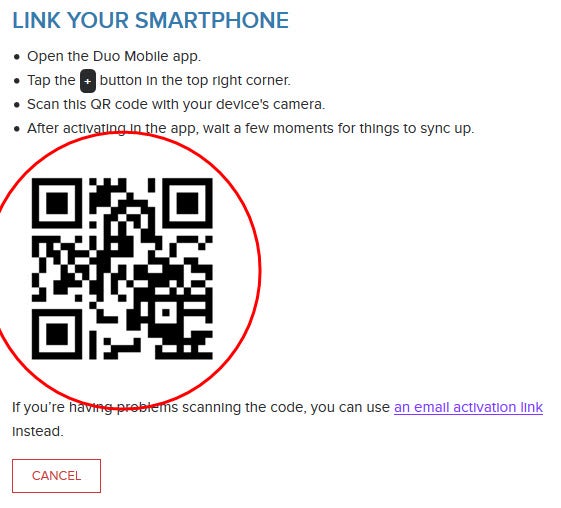link your smartphone qr code window screenshot