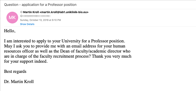 Question Application For A Professor Position Phish Office Of The 