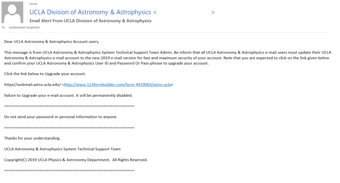 UCLA division of Astronomy & Astrophysics Phish