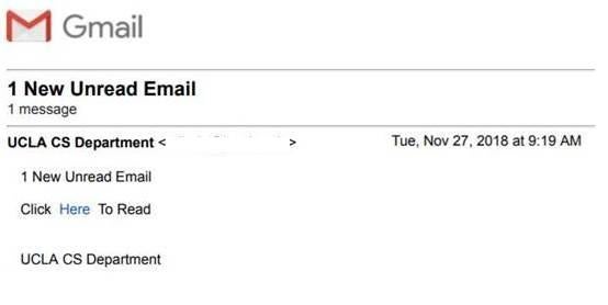 1 new unread email phish