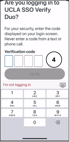 UCLA SSO Duo Mobile Verify Screen