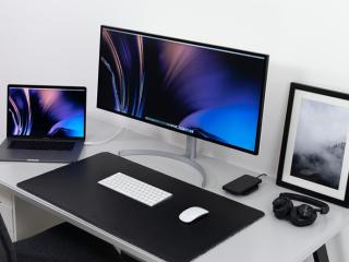 computer at desk